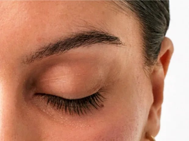 Closed female eyes with long eyelashes, closeup | Viata Aesthetics and Wellness in Katy TX